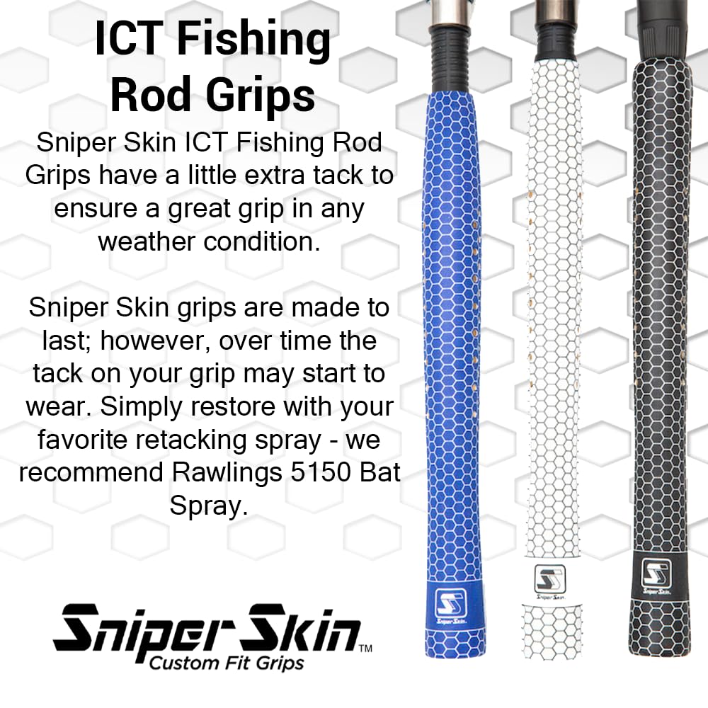 SNIPER SKIN Fishing Rod Grip - Waterproof Adjustable Replacement Handle - Easy Installation Strong Grip for Freshwater & Saltwater Fishing