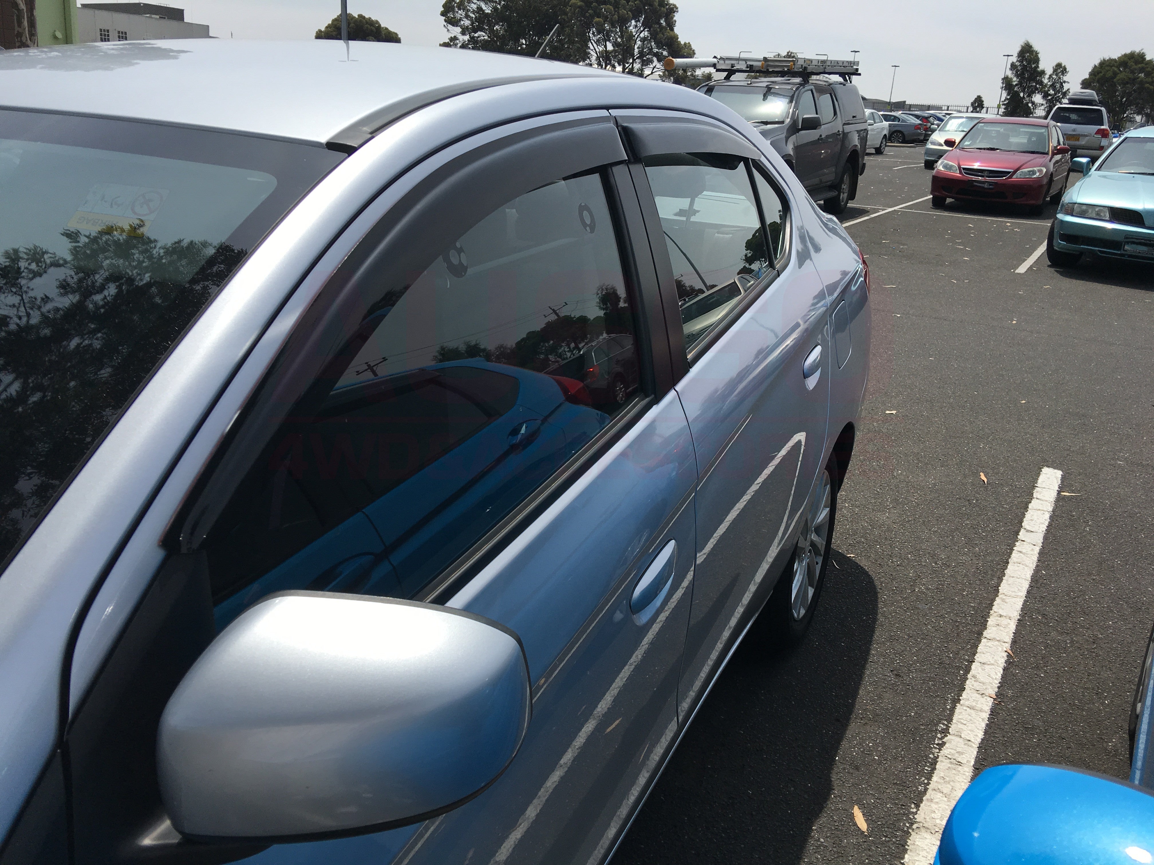Weather Shields for Mitsubishi Mirage Sedan 2012-2023 | Rain Guards & Window Deflectors | Perfect for All-Weather Protection & Noise Reduction While Driving