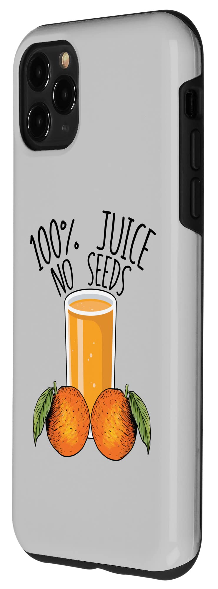 iPhone 11 Pro Max Case - 100% Juice No Seeds Orange Funny Vasectomy Gift - Perfect for Men's Humor & Post-Surgery Recovery