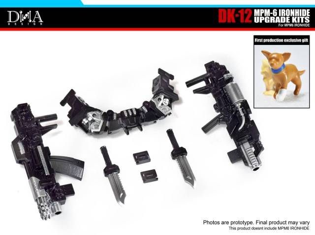 DNA Design DK 12 Upgrade Kit for MPM 6 Ironhide - Transformers Masterpiece Model Accessories - Enhance Your Collectible Figure Display & Customization