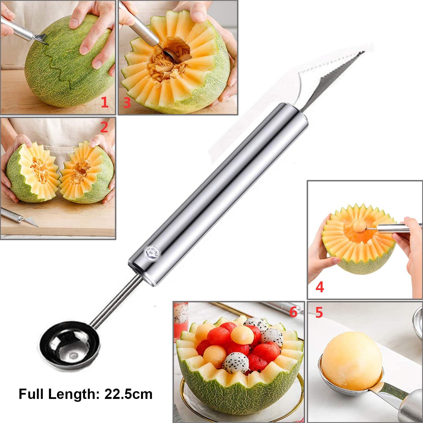 Premium Stainless Steel Fruit Helper Set - 3-Piece Kitchen Tool Kit for Peeling, Coring & Slicing | Ideal for Apples, Pears & Potatoes | Dishwasher Safe & Rust-Resistant