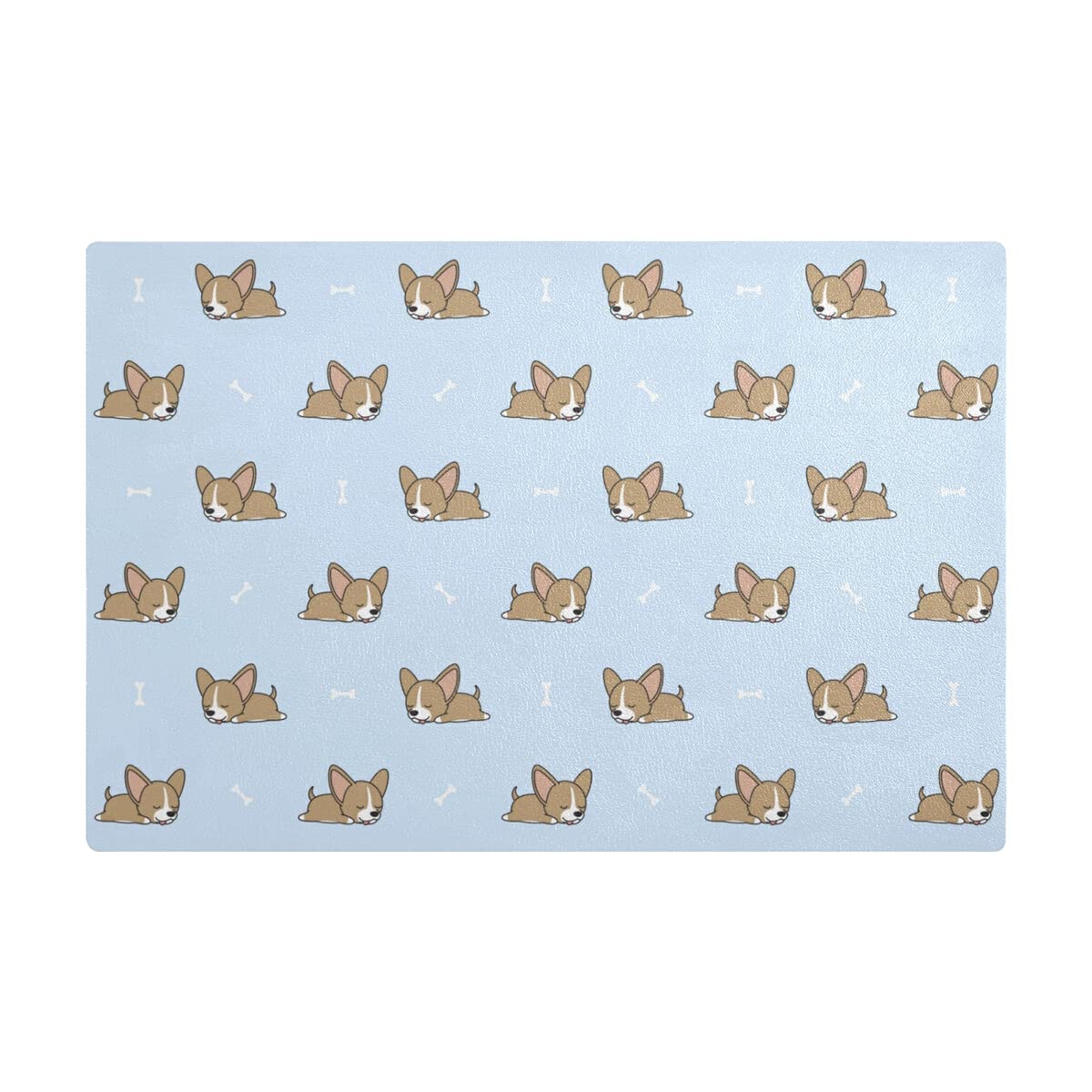 **Chihuahua Puppy Bone-Shaped Dish Drying Mat - Super Absorbent Kitchen Counter Pad, Non-Slip Draining Bar Mat for Dishes, Cups & Utensils (17.7x11.8 Inches) - Perfect for Kitchen Countertops, Sink Areas & Bar Use**