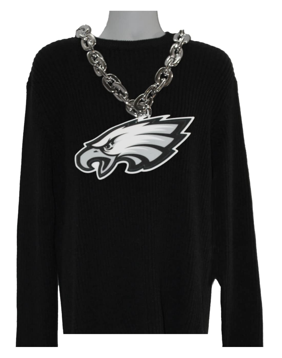 Philadelphia Eagles NFL Team Fan Chain - Silver Plated Necklace for Men & Women - Perfect for Game Day, Tailgating & Sports Events