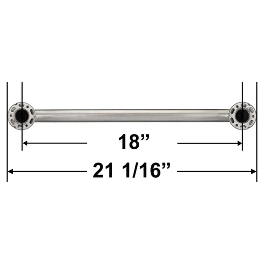 Stainless Steel Grab Bar for Bathroom Safety - 1.5 Inch Diameter, Adjustable Length (12/16/18/24 Inches) - ADA Compliant Shower Handle for Elderly & Disabled - Non-Slip Bathroom Support Bar for Toilet & Tub