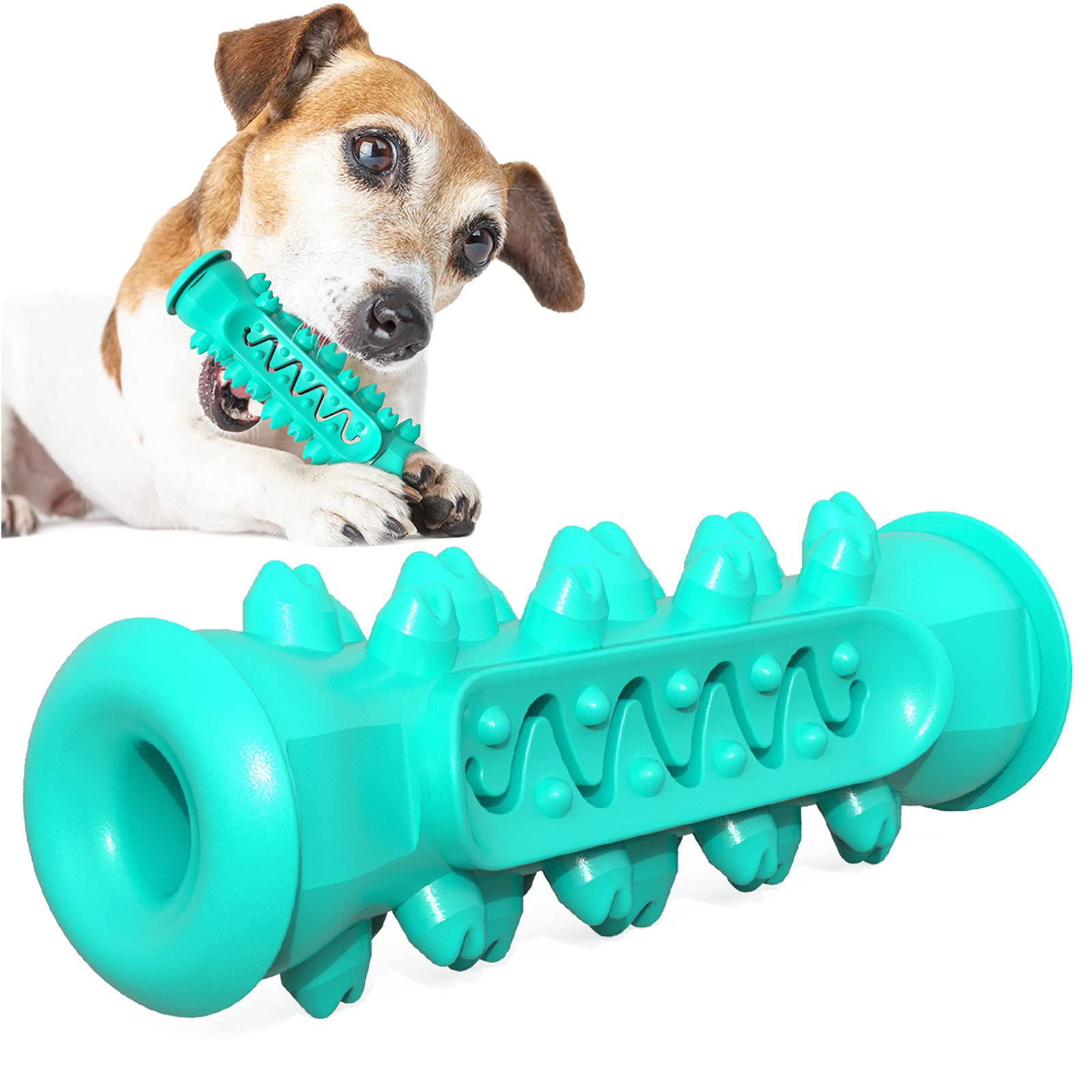 LYJL Natural Rubber Dog Chew Toy & Toothbrush Stick - Blue, Durable Anti-Bite Dental Cleaning Chew Toy for Dogs, Promotes Oral Health - Perfect for Teething Puppies and Active Dogs at Home or Outdoors