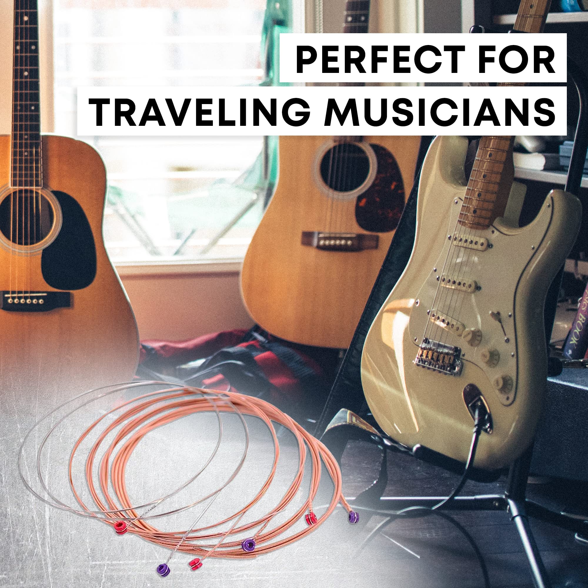 JPBM-12 Phosphor Bronze Nano Coated Acoustic Guitar Strings - High Tensile Yield Light Gauge (12-53) for Superior Sound & Durability | Perfect for Folk, Country & Live Performances