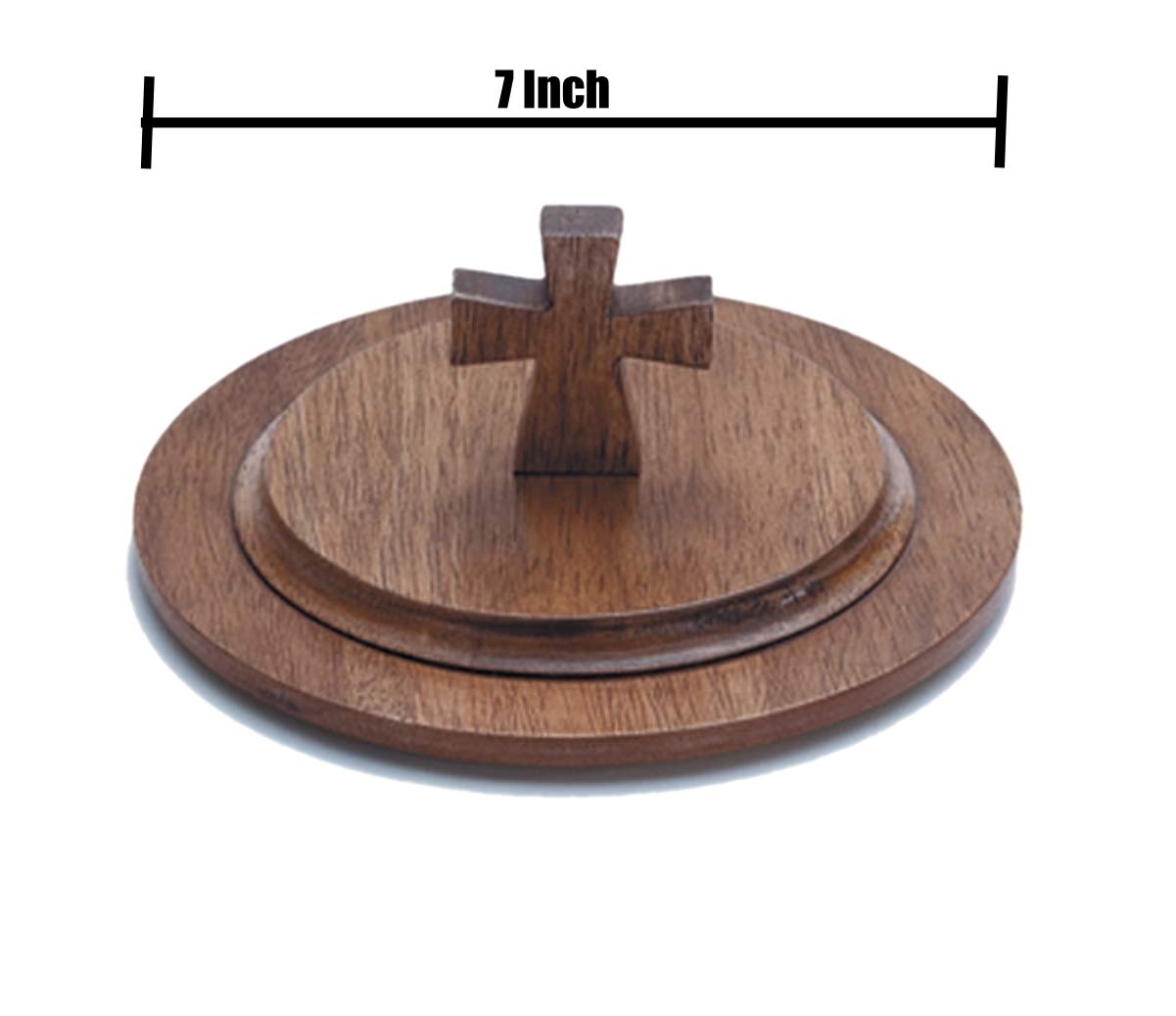 Handcrafted Maple Wood Stacking Bread Plate with Lid - Natural Wood Finish for Artisan Bread, Cheese & Charcuterie Boards - Perfect for Kitchen Storage & Rustic Dining Table Decor