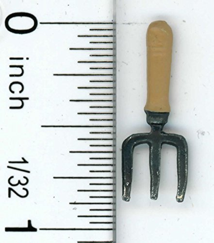 Miniature Garden Fork for Dollhouse - Handcrafted Miniature Gardening Tools - Perfect for DIY Dollhouse Accessories & Miniature Landscaping Projects