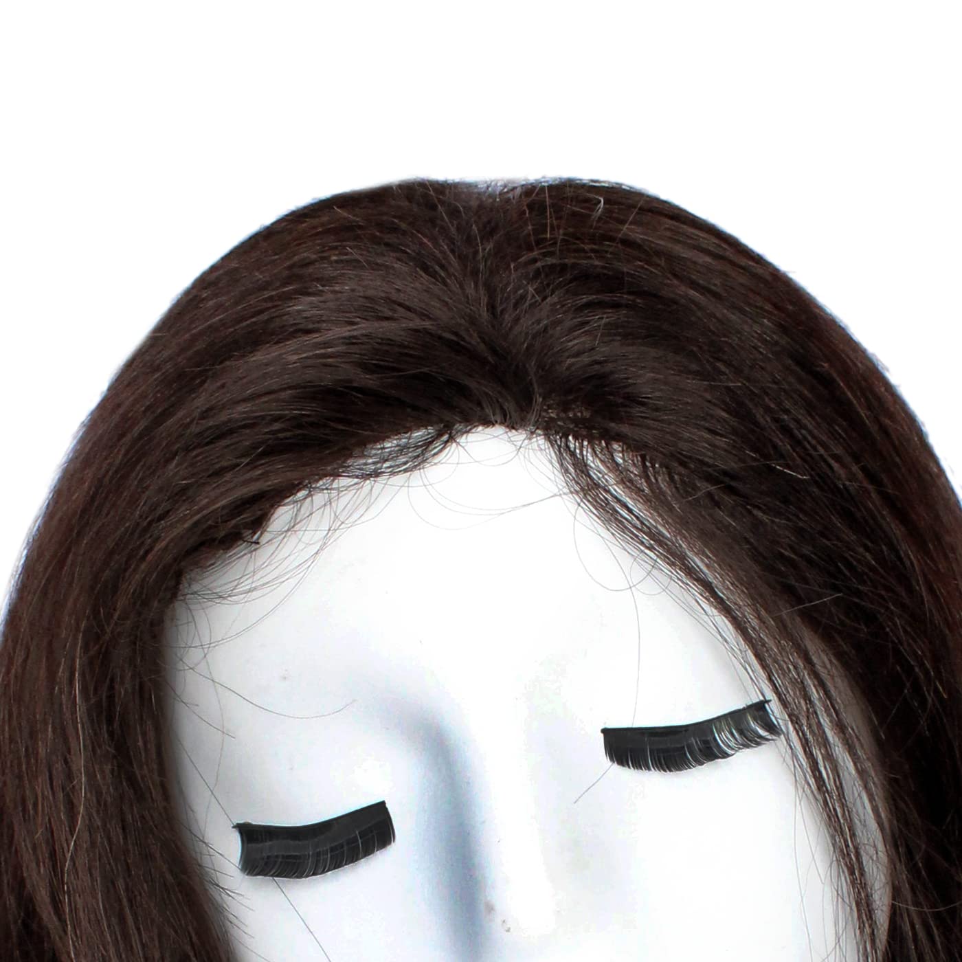 Premium 100% Human Hair Wig with Straight Front Lace Full Cap for Women - Natural Brown | Includes Free Hair Dryer | Perfect for Daily Wear, Cosplay & Special Occasions