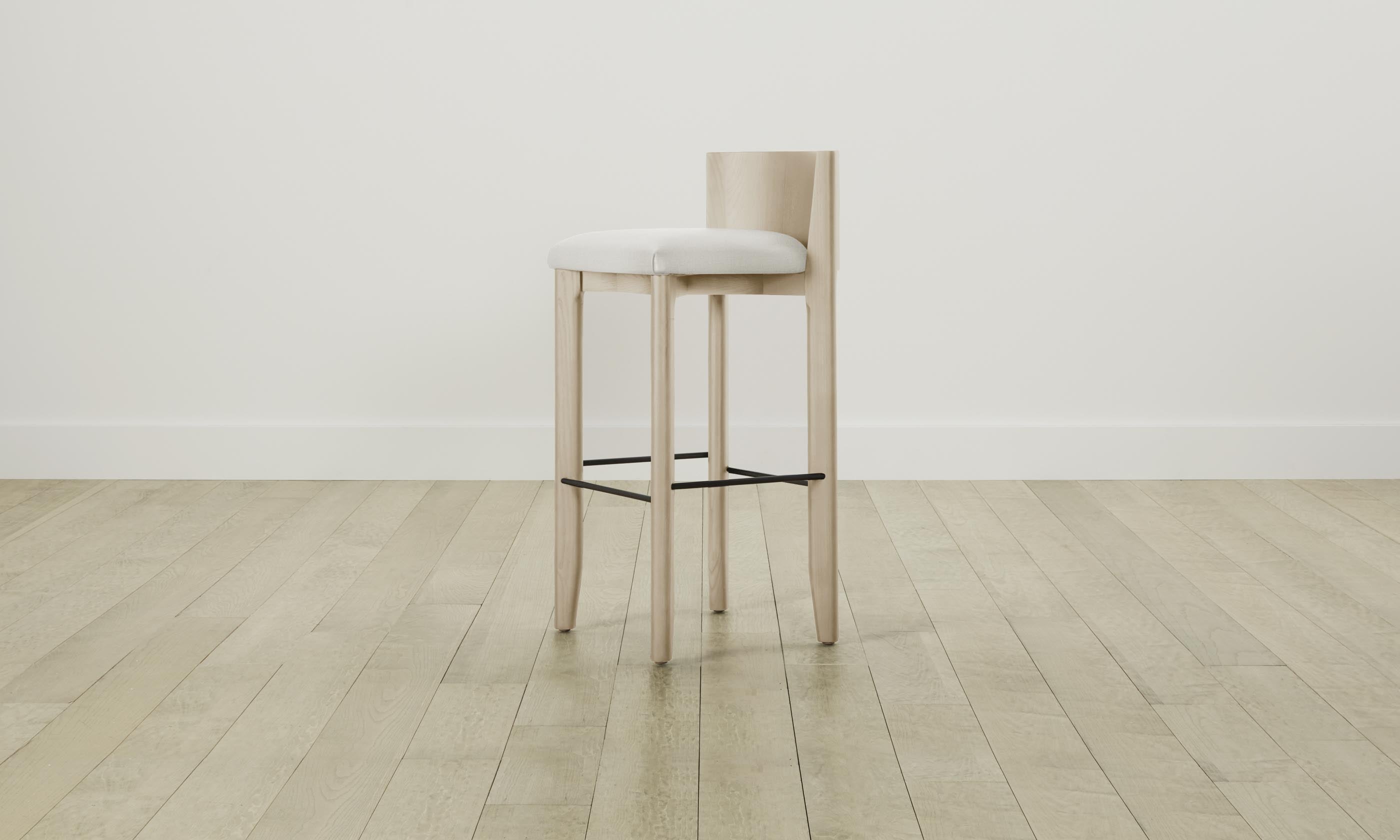 The Delancey Bar & Counter Stool - Performance Linen Weave Fabric Barstool for Kitchen Island, Breakfast Nook & Home Bar - Durable & Stylish Modern Dining Stool