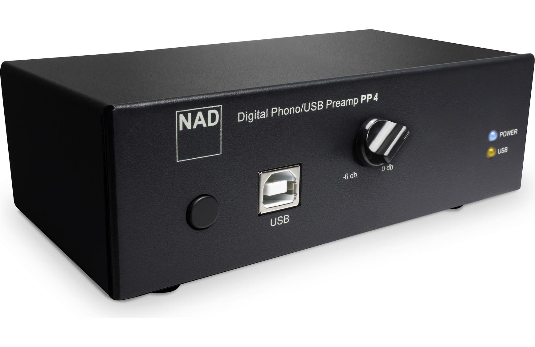 NAD PP 4 High-Fidelity Phono Preamplifier with USB Output - Perfect for Vinyl Record Players & Digital Audio Conversion