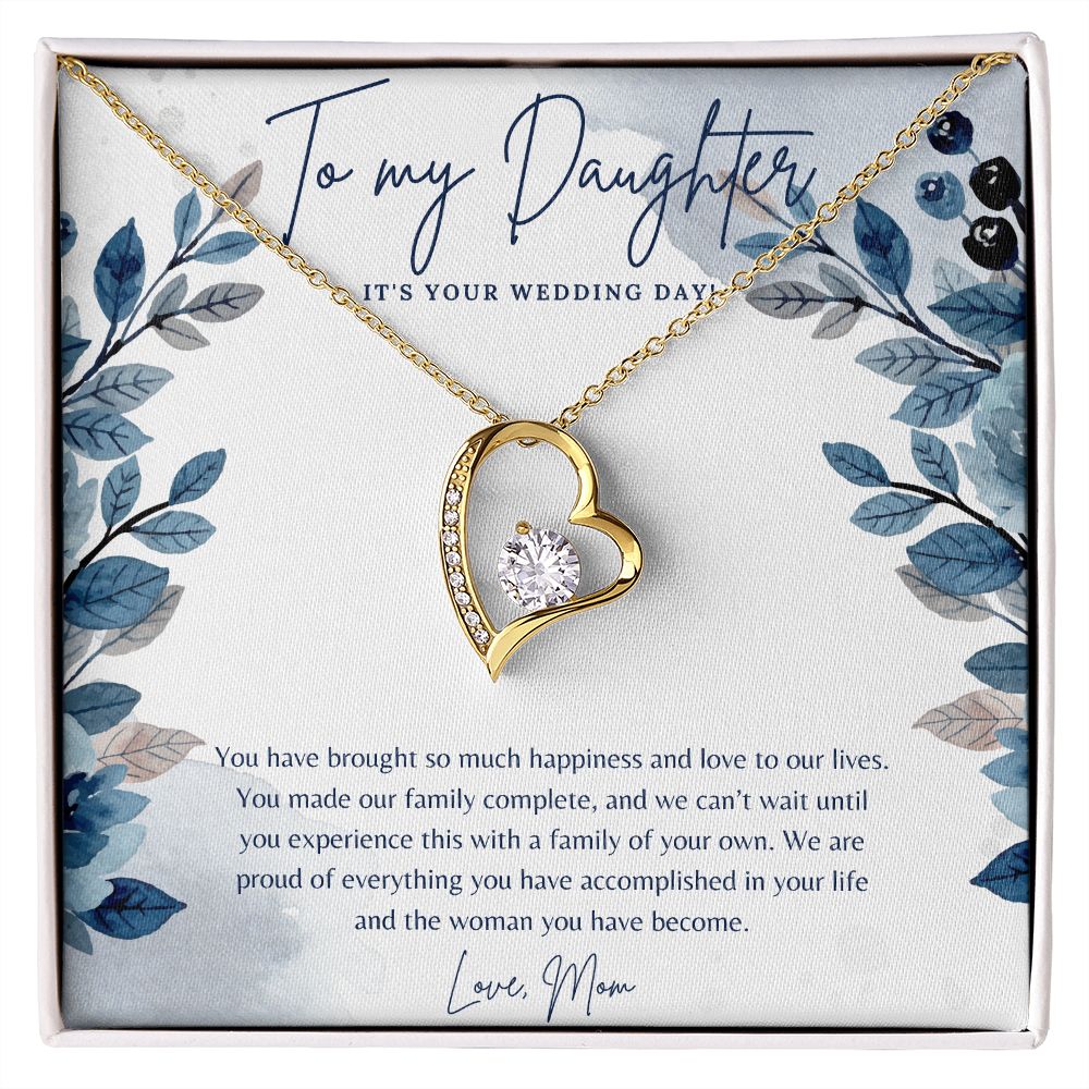 Forever Love Necklace - Heartfelt Wedding Gift for Daughter | Elegant Jewelry for Brides, Special Occasions & Cherished Memories
