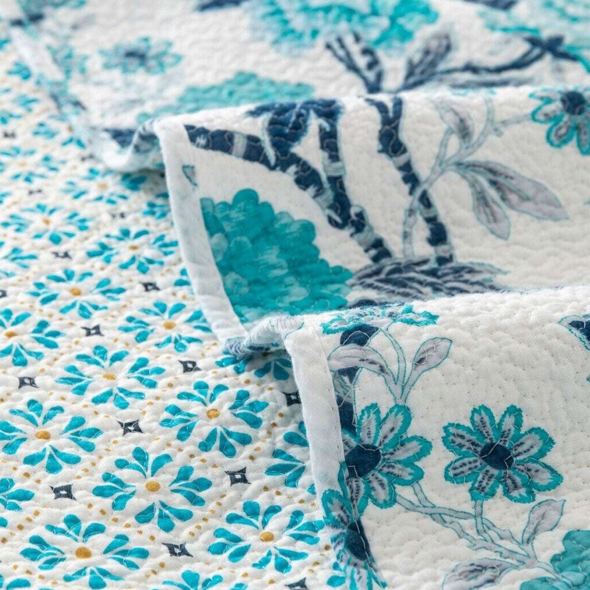 100% Cotton Lightly Quilted Coverlet Set - Delta Queen 90