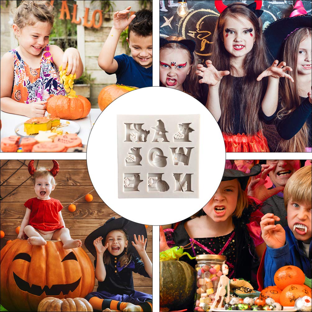 Hemoton 2-Pack Halloween Silicone Baking Molds - Pumpkin Cake, Dog Treat, Candle & Jelly Molds for Fondant Letters & White Cake Decorations | Perfect for Halloween Parties, DIY Desserts & Holiday Baking