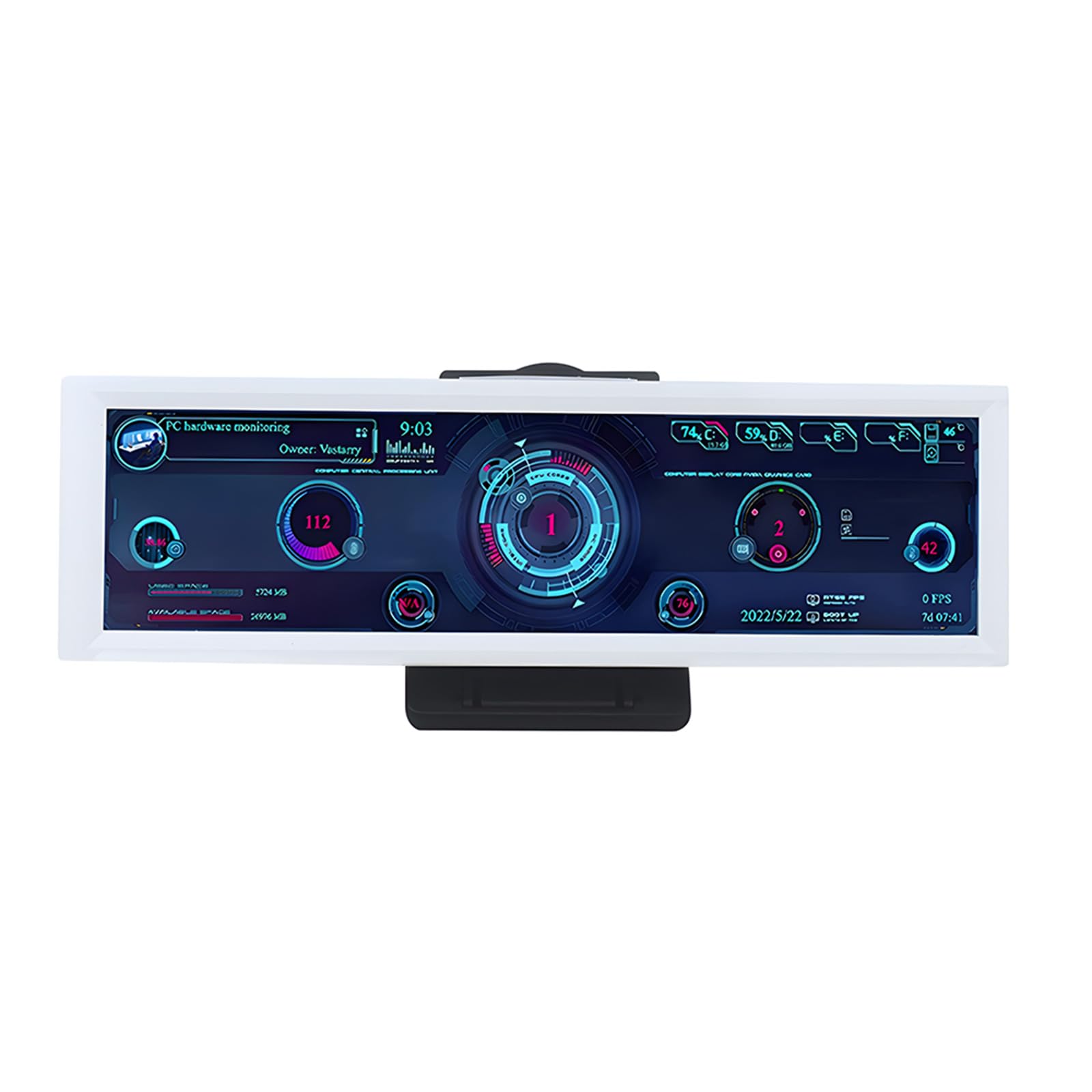 8.8 Inch USB C Portable Monitor for Laptop - Full HD IPS Screen with Clear Display, Built-in Speakers - Perfect for Work, Gaming, and Streaming Entertainment