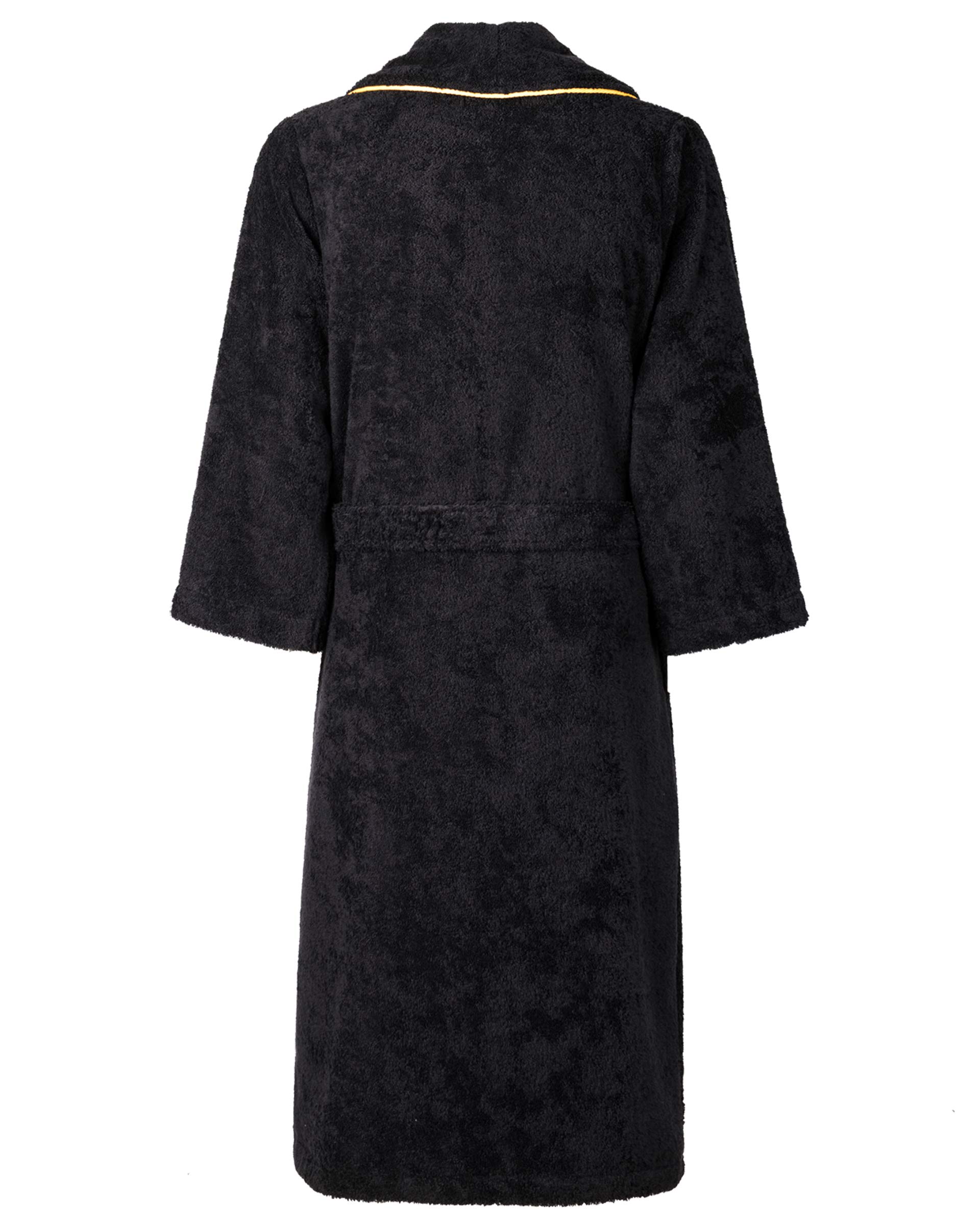 Luxury Black & Gold Embroidered Roma Robe Set with Slippers and Hand Towel - Premium Bathrobe for Spa, Bridal Shower & Hotel Relaxation