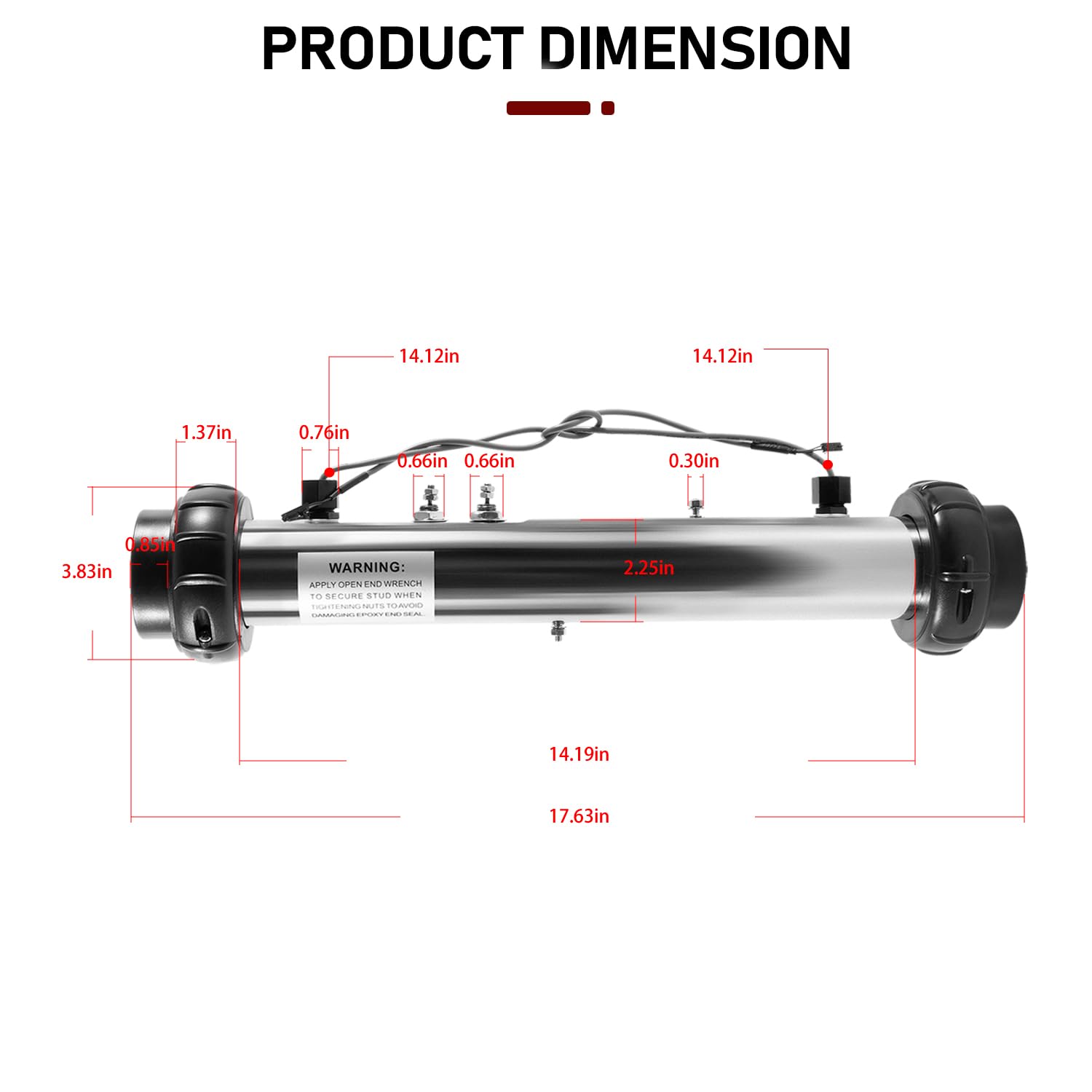 Balboa 58083 Replacement Hot Tub Heater Element 5.5KW 220V - Compatible with Balboa BP, VS & EL2001 Control Systems - VS M7 Spa Heater Assembly 25-175-1010 - Perfect for Spa Maintenance and Repair