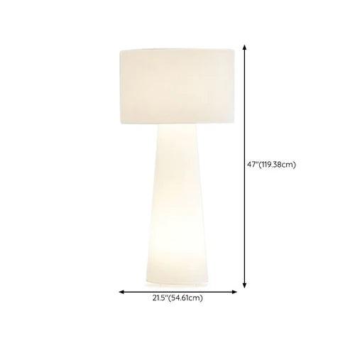 Modern White Large Cylindrical Decorative Floor Lamp for Living Room - Elegant Standing Light for Bedroom, Office & Home Decor