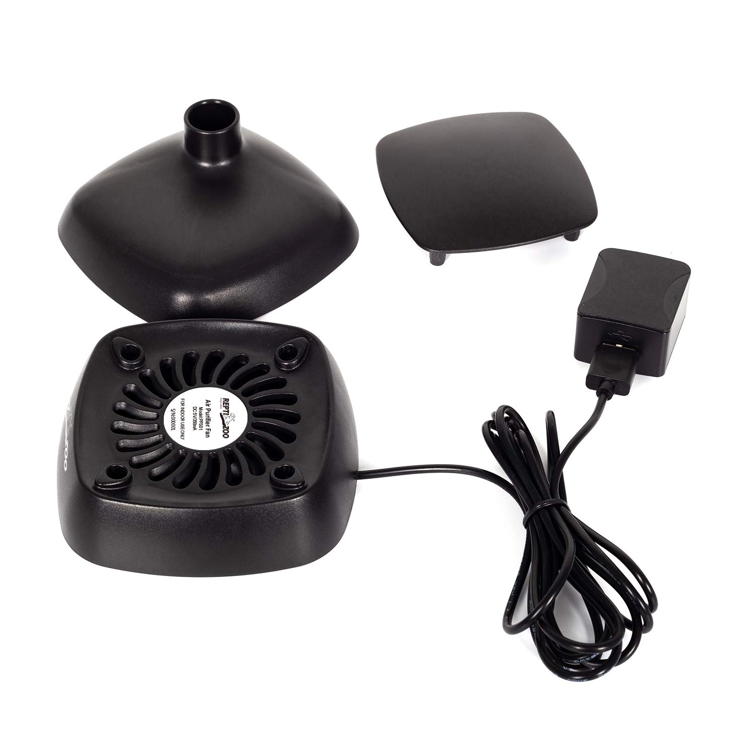 REPTI ZOO Reptile Terrarium Dehumidifier & Air Purifier Fan - Magnetic Mount Ventilation System for Amphibian Tanks | Ideal for Reptile Habitats & Terrarium Humidity Control