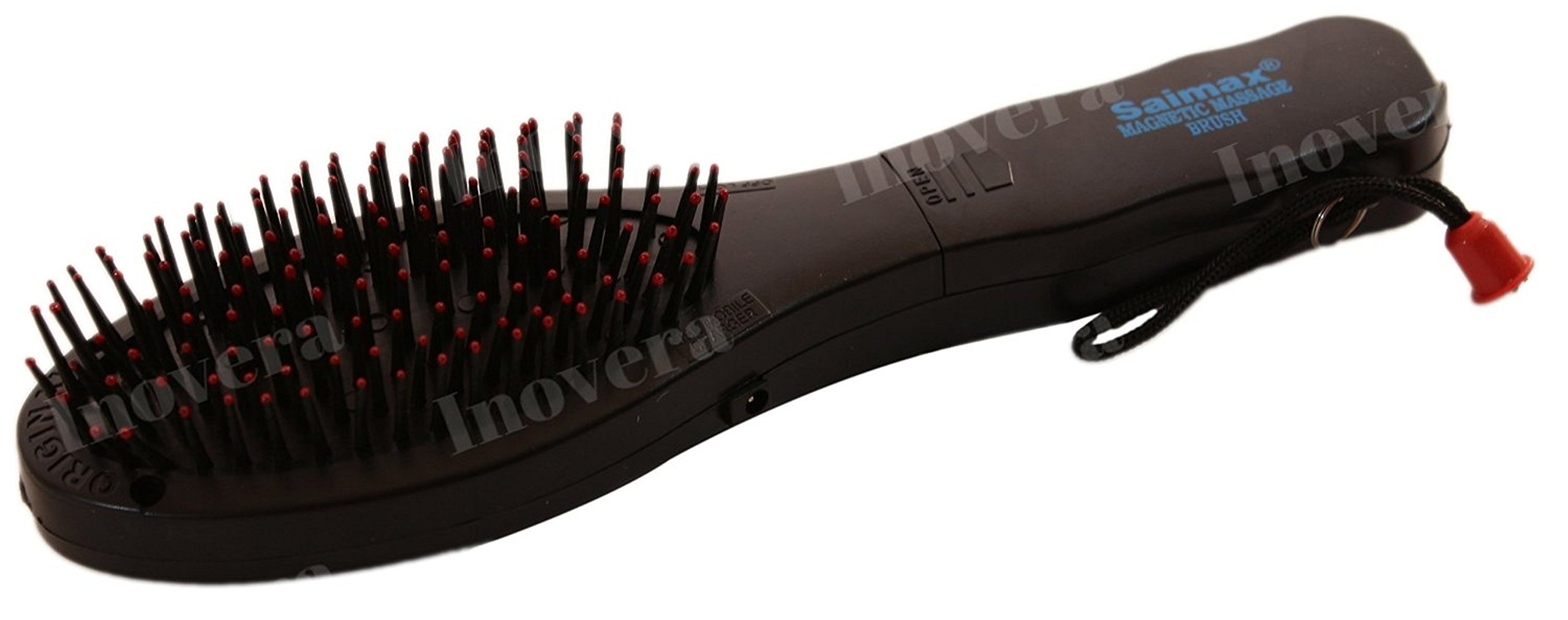 Acupressure Hair Brush with Vibrating Massage - Black Scalp Massager Comb for Hair Growth & Relaxation - Perfect for Home Spa, Stress Relief & Daily Hair Care