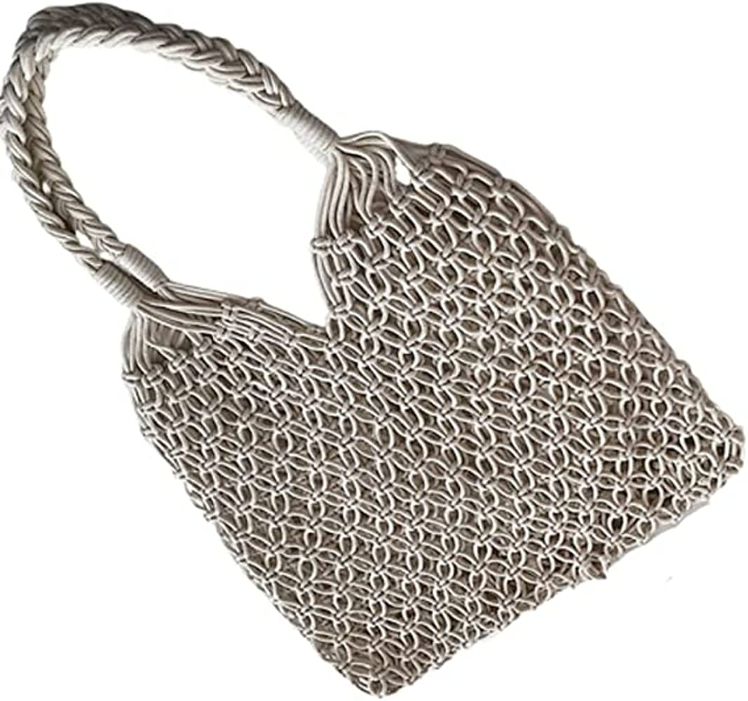Stylish Mesh Tote Bag for Women - Lightweight Beach Shoulder Bag for Travel, Picnic & Vacation - Perfect for Sunbathing, Shopping & Outdoor Activities
