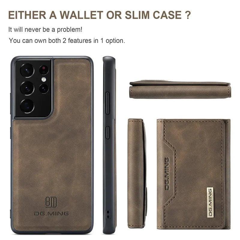 Samsung Galaxy S24 Ultra Retro Flip Vegan Leather Phone Case - Stylish & Protective Cover for Everyday Use, Work & Travel