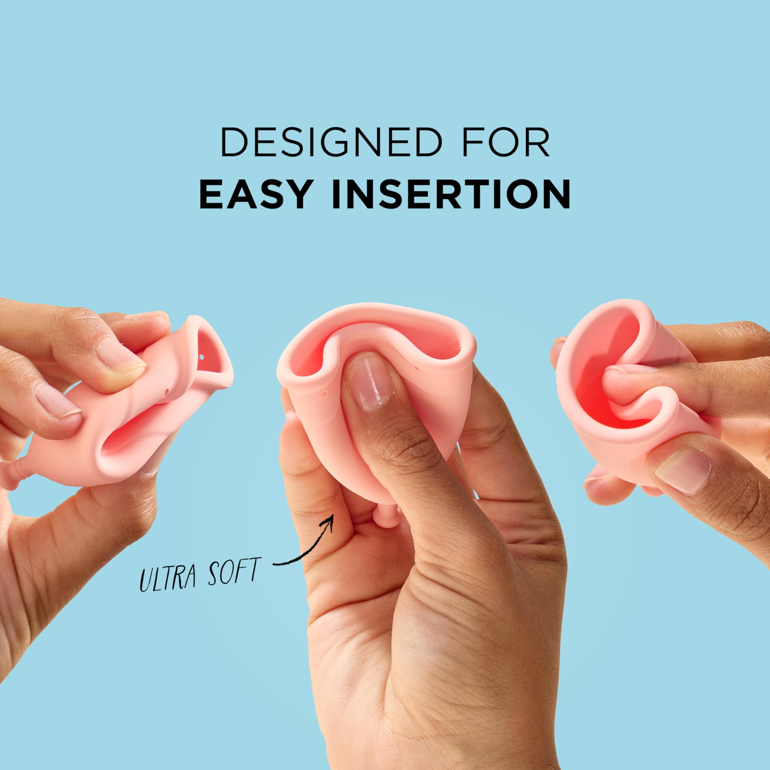 Mooncup Beginner Menstrual Cup - Super Soft, Easy Insertion for Teens | Comfortable & Leak-Proof Period Protection for Active Lifestyles, Sports & Travel