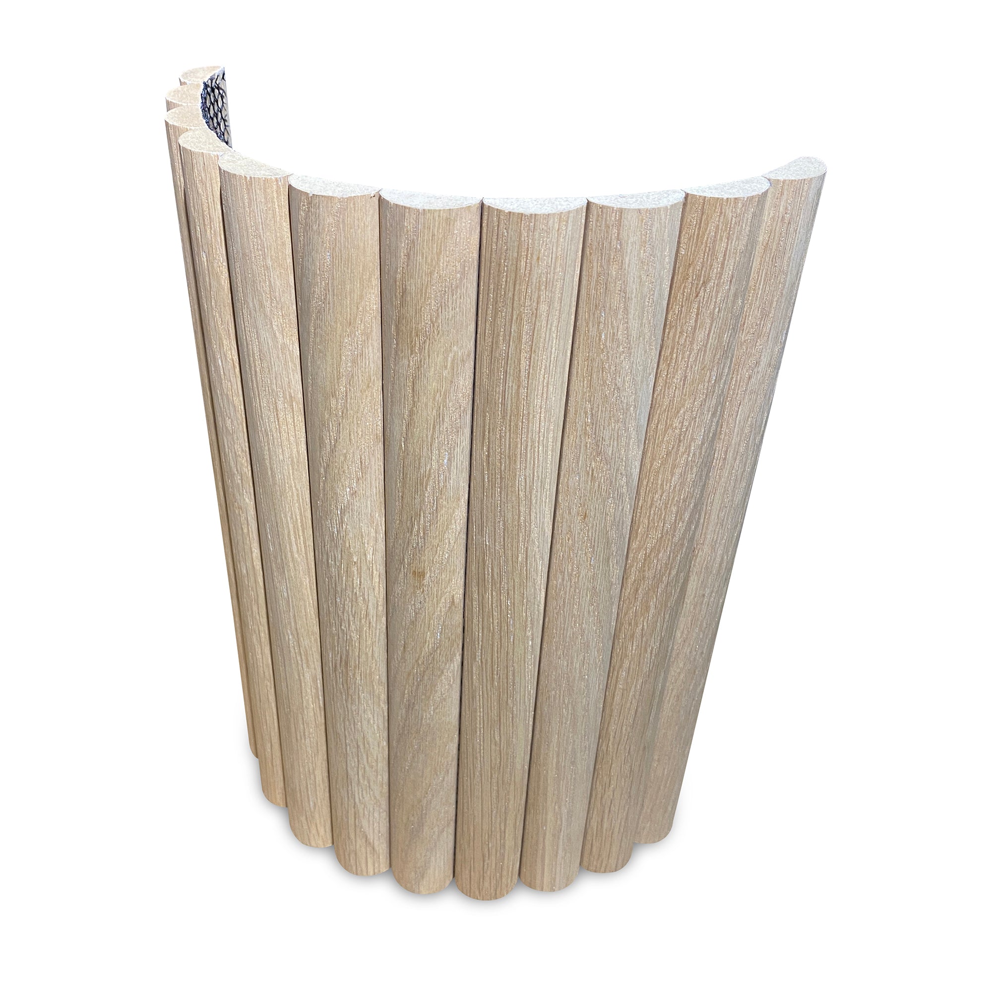 WOODFLEX Flexible Wooden Slat Under Bench Counter Panel - Oak Veneer 900mm x 600mm Half Round for Kitchen Islands & Bar Counters