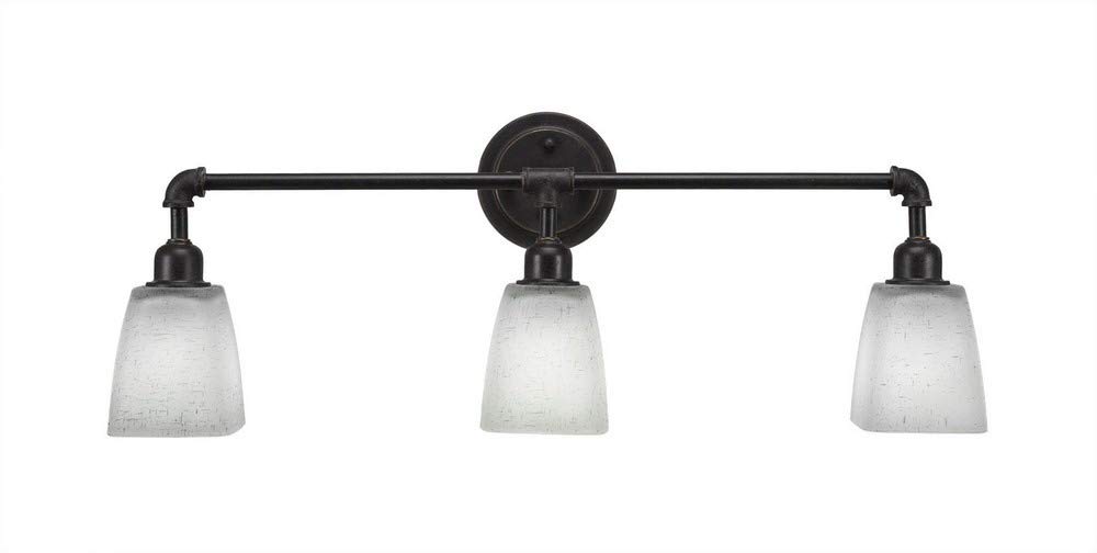 Toltec Lighting 183-DG-460 Vintage 3-Light Bathroom Vanity Bar with 4.5