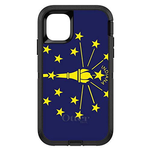 Indiana State Flag On Black Case