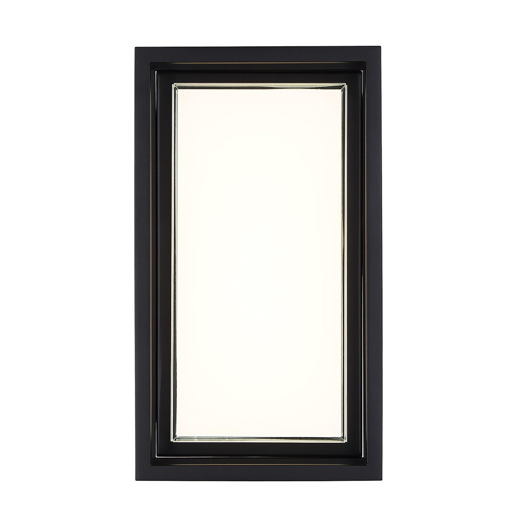 Modern Forms Framed 14-inch LED Wall Light - Indoor/Outdoor Use - 3000K Warm White - Black Finish - Perfect for Porch, Patio, and Entryway Lighting