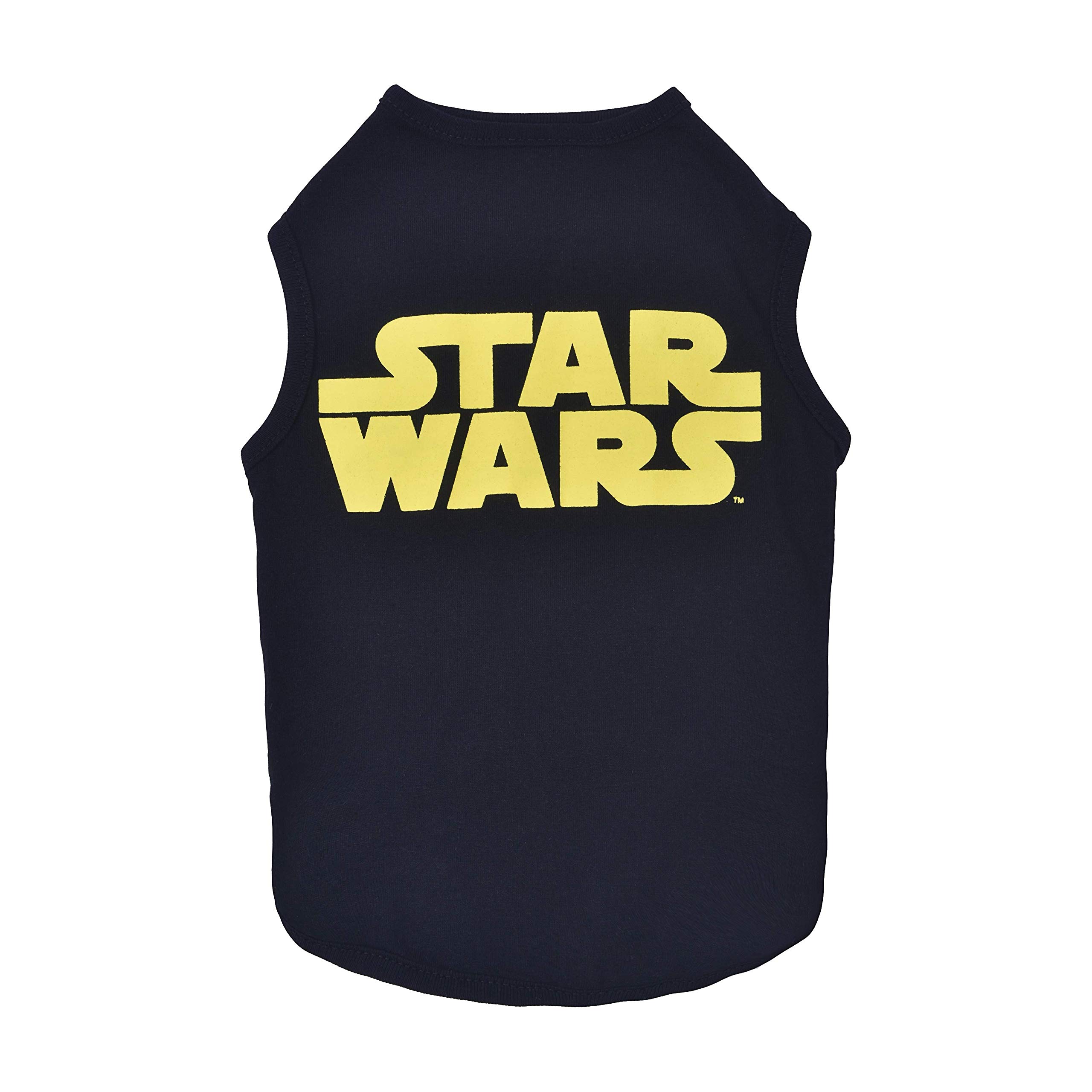 Star Wars Black & Yellow Logo Dog Tank Top for Medium Dogs - Cute Pet Apparel for Mid-Size Breeds | Perfect for Cosplay, Pet Parties & Star Wars Themed Events