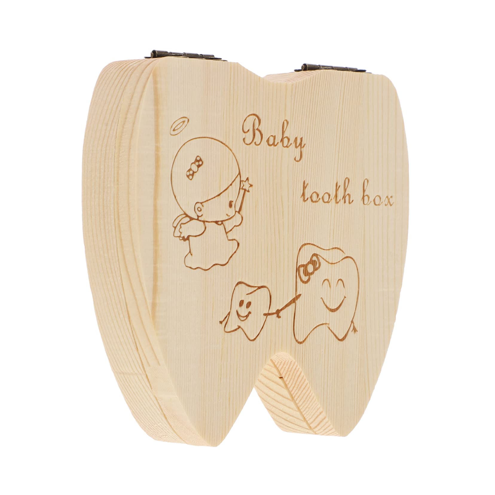 ULDIGI Wooden Tooth Fairy Box for Kids - Children's Tooth Storage Case & Memory Keepsake - Perfect for Tooth Fairy Visits and Childhood Milestones