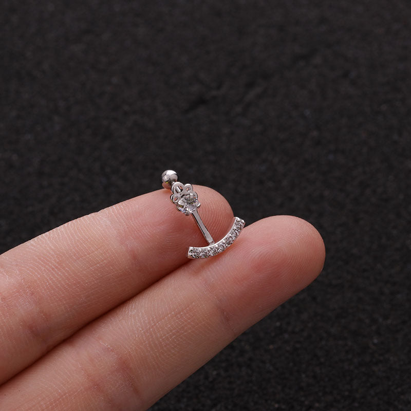 20G Simple Cartilage Front Back Earring - Stainless Steel Helix Ear Piercing Jewelry for Women | HSPJ1933 | Perfect for Everyday Wear, Parties & Gifts