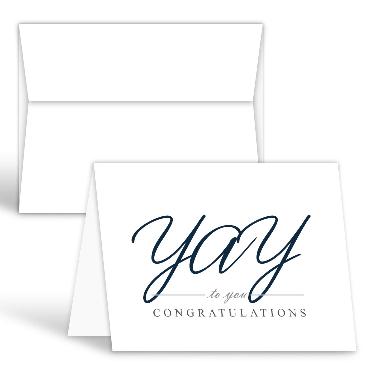 Yay to You! Congratulations Greeting Cards with Envelopes - 25-Pack of 4.25