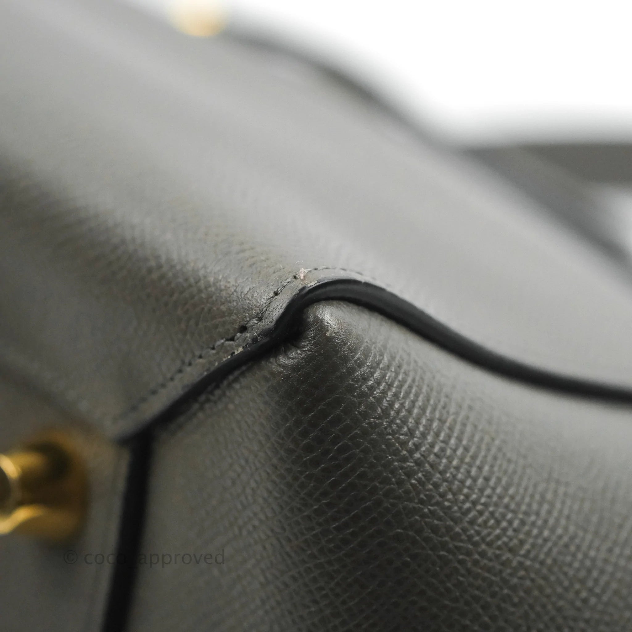 Celine Mini Belt Bag in Grey Grained Calfskin with Gold Hardware - Perfect for Everyday Use, Work & Travel