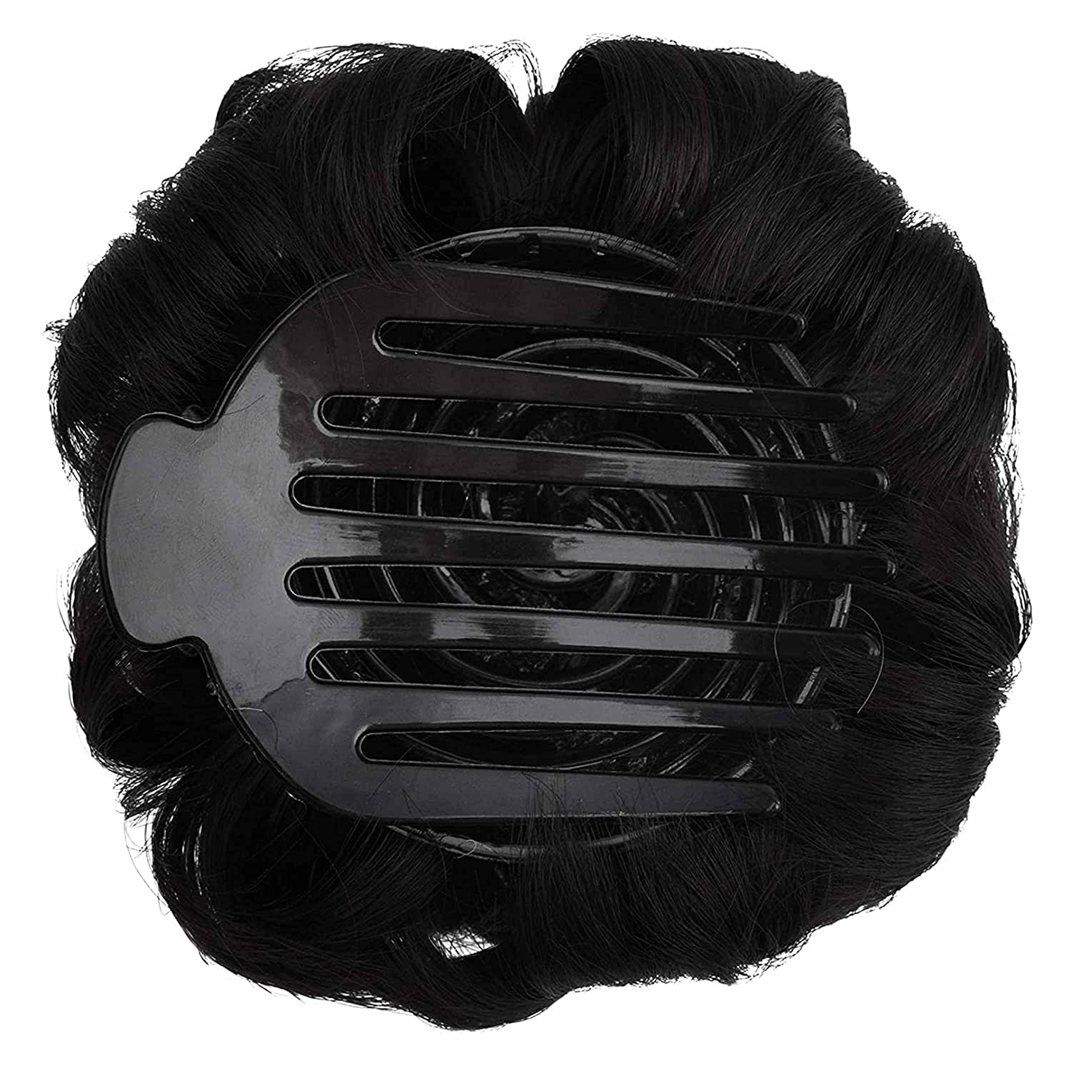 MoonEyes Women's Synthetic Fiber Hair Bun Clutch - Black | Perfect for Updos, Ponytails & Formal Occasions