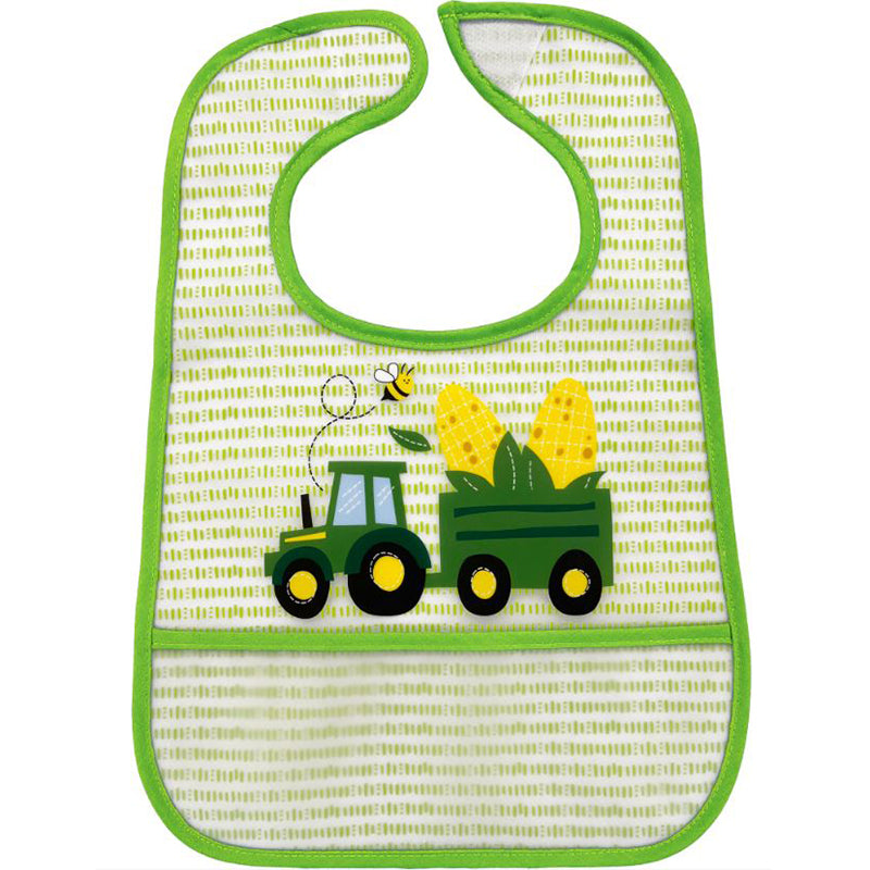 3 Pack PEVA Waterproof Baby Bibs - Soft & Adjustable for Toddlers - Ideal for Feeding, Mealtime, and Messy Play - J4A174GN