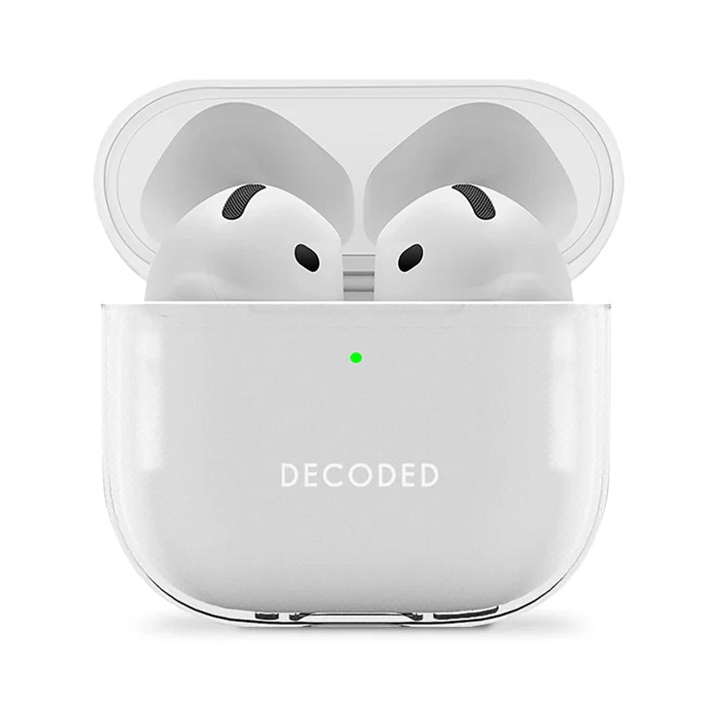 Case Decoded AirPods 4 Clear Protective Cover - Perfect for Gym, Travel & Everyday Use