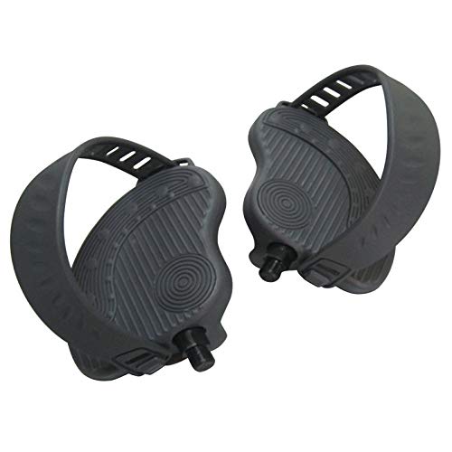 Life Fitness Bike Pedals P781RL (Pair - Left + Right) with Adjustable Straps - Replacement for Life Fitness OEM# AK63-00124-0001 - Perfect for Home Gym, Spin Class & Indoor Cycling Workouts