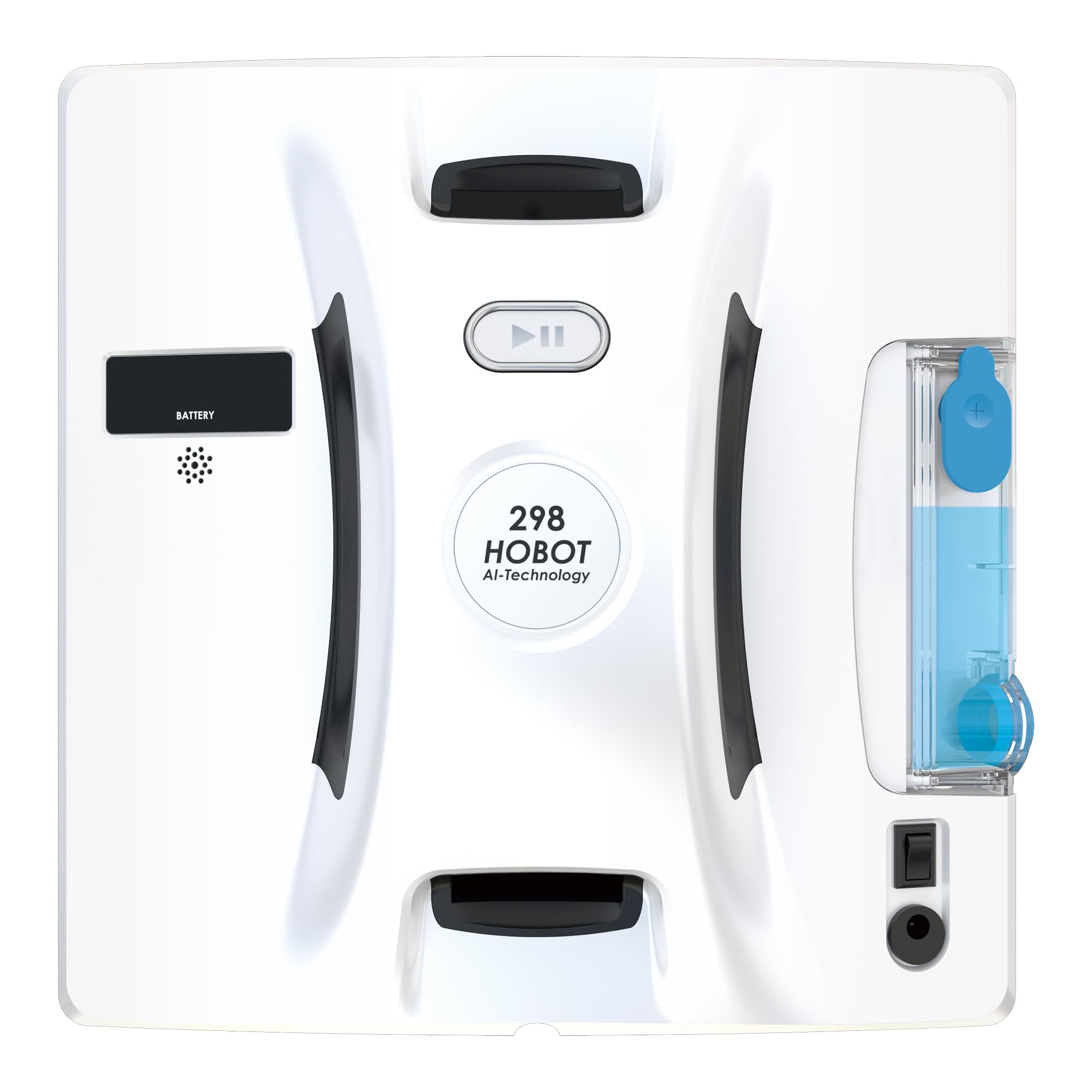 HOBOT-298 Smart Window Cleaning Robot with Ultrasonic Water Spray, AI Path Planning, Rechargeable & Replaceable Water Tank, App & Remote Control - Perfect for High-Rise Windows, Glass Doors, and Skylights