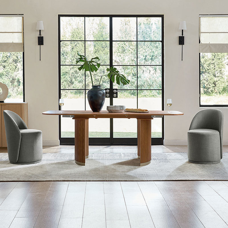 Modern Curved Back Swivel Dining Chair - Ergonomic Comfort for Kitchen, Dining Room & Office - Perfect for Home Decor & Entertaining Guests