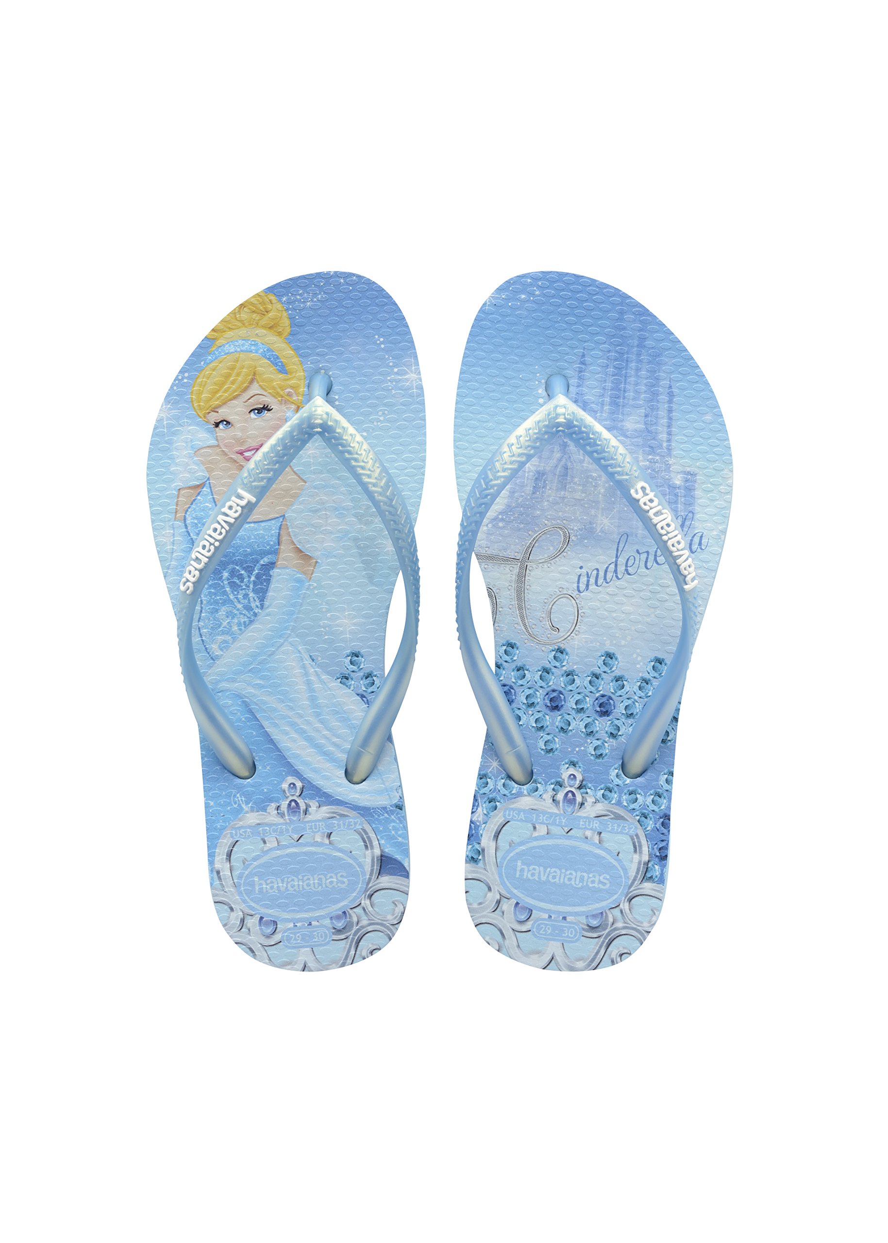 Havaianas Slim Flip Flop Sandals for Women - Disney Princess Collection | Comfortable Summer Beach Sandals for Pool, Vacation & Casual Wear
