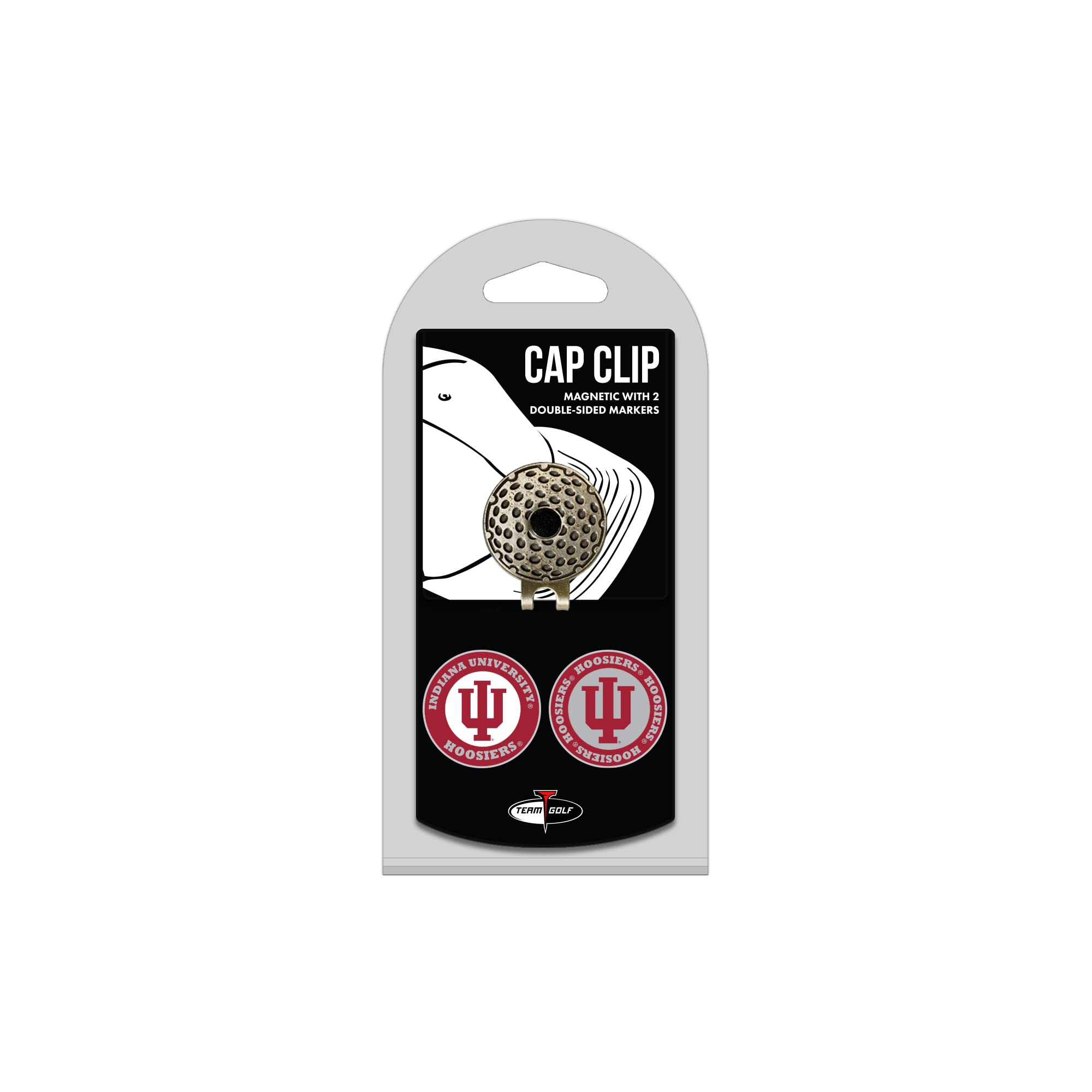 Team Golf NCAA Golf Cap Clip with 2 Removable Double-Sided Magnetic Ball Markers - Easy Hat Attachment for Golfers | Perfect for Golf Tournaments & Practice Rounds