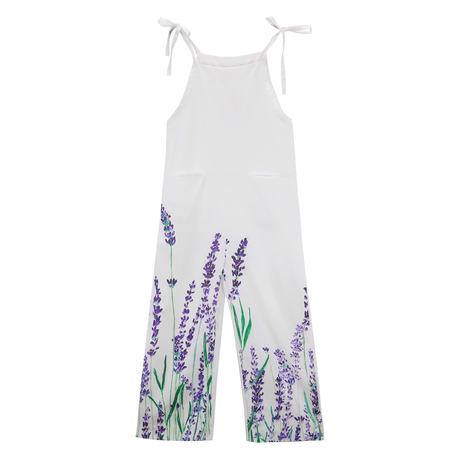 UYTOGOFE Women's Casual Sleeveless Jumpsuit - Adjustable Shoulder Straps, Loose Fit Long Pants Romper with Pockets | Perfect for Summer Outfits, Beach Vacations & Casual Wear