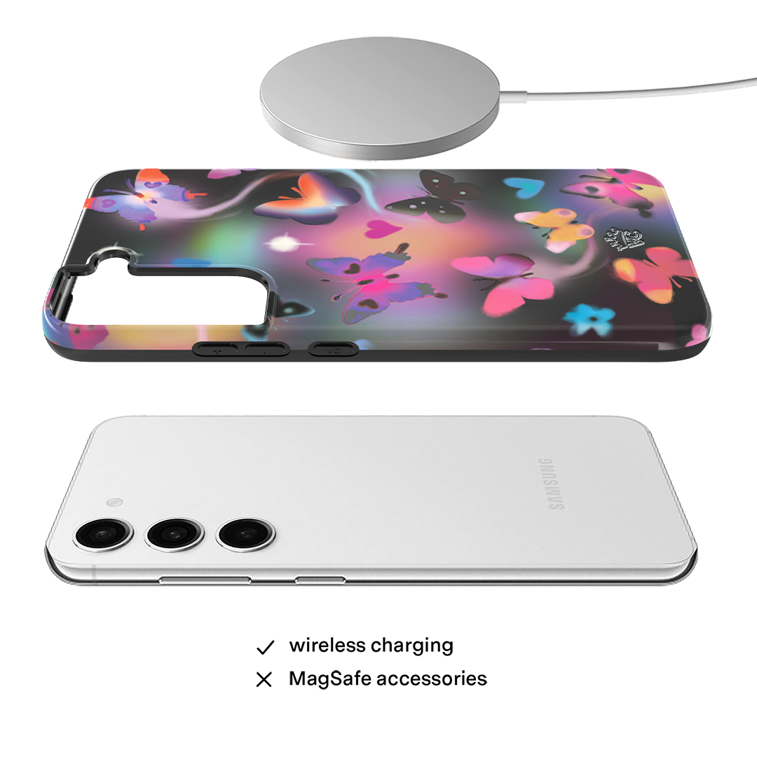 Aurora Butterfly Samsung Phone Case - Elegant Floral Design Protective Cover for Samsung Galaxy Series | Perfect for Daily Use, Travel & Gifting