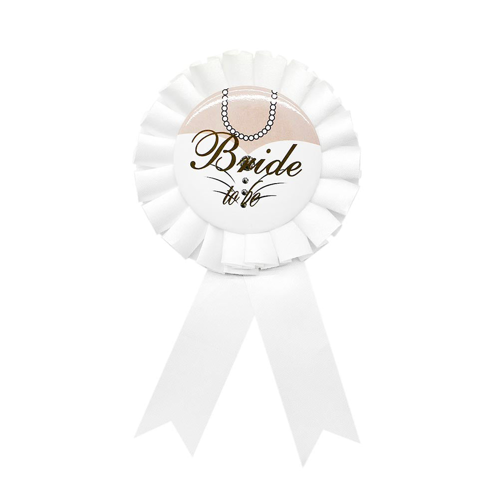 Bride To Be Ribbon Badge - Wedding Party Accessory for Bridal Showers, Bachelorette Parties & Rehearsal Dinners - Perfect for Future Brides & Wedding Celebrations