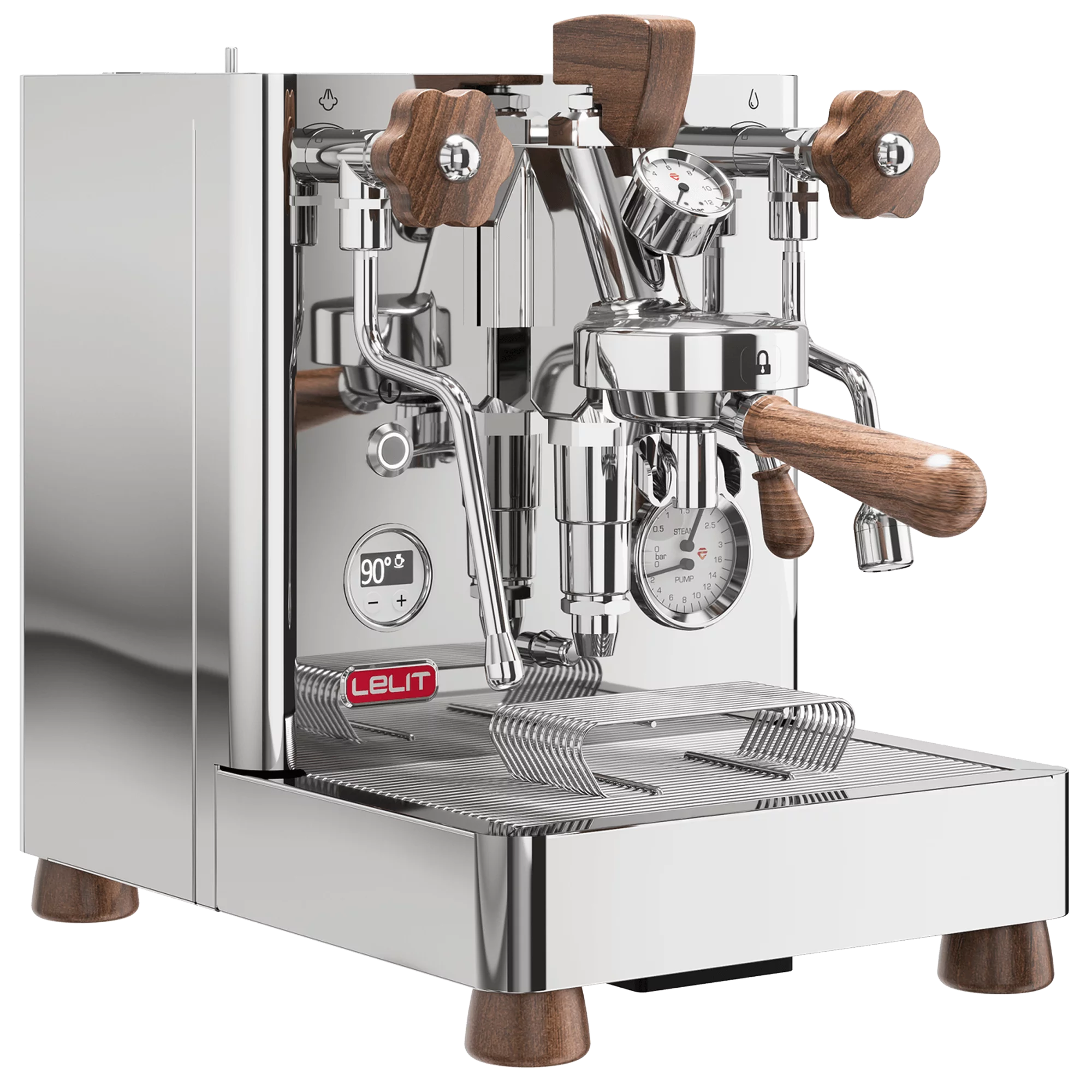 Lelit Bianca V3 Espresso Machine with Walnut Wood Accents - Professional Home Barista Coffee Maker for Latte & Cappuccino Lovers