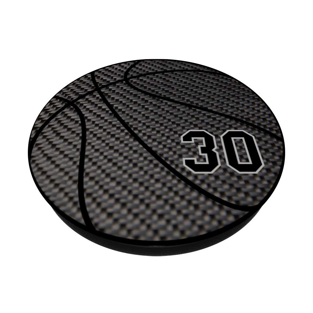 Black Basketball Number 30 Phone Stand for Men - Perfect for Office Desk, Gaming Setup & Sports Fan Decor