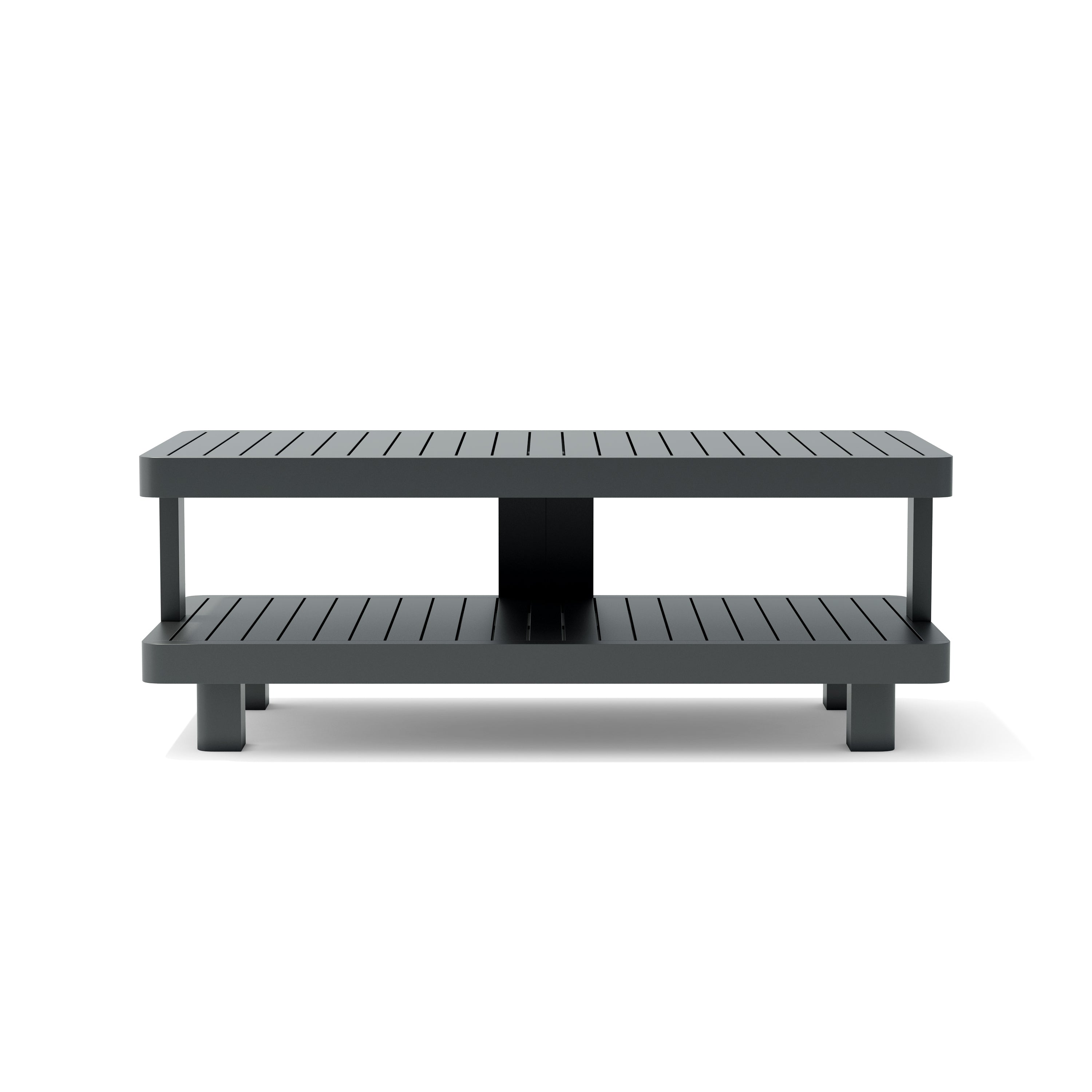 Modern Granada Aluminum Coffee Table - Lightweight & Durable Living Room Furniture for Small Spaces, Home Decor, and Outdoor Patio Use